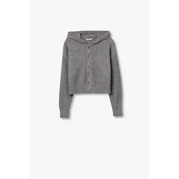 Gilet gris à capuche TIFFOSI ado fille – Automne/Hiver 2025