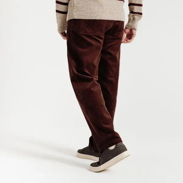 Pantalon en velours taille élastiquée