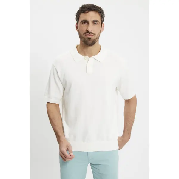 Polo manches courtes blanc