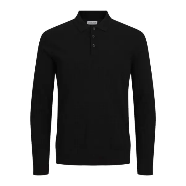 POLO MANCHES LONGUES NOIR JACK AND JONES HOMME DU XS AU XL