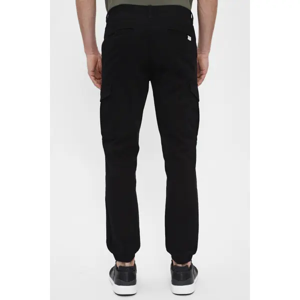 Pantalon cargo slim noir
