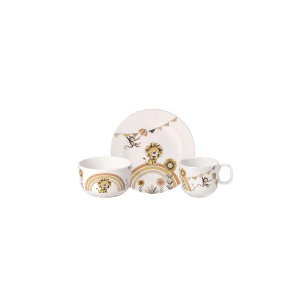 Boho kids Roar like a lion - ensemble de vaisselle pour enfant, 3pcs, multicolore - Villeroy & Boch