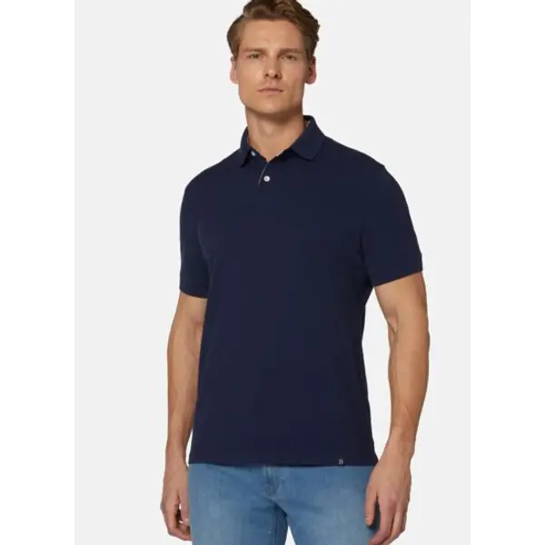 Polo en piqué de coton coupe droite - Boggi milano