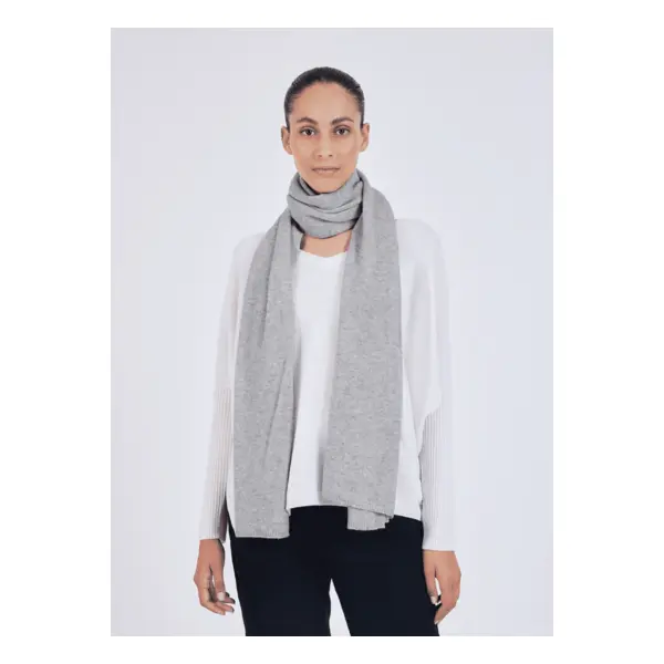 Echarpe rectangle cachemire violeta acier - Notshy