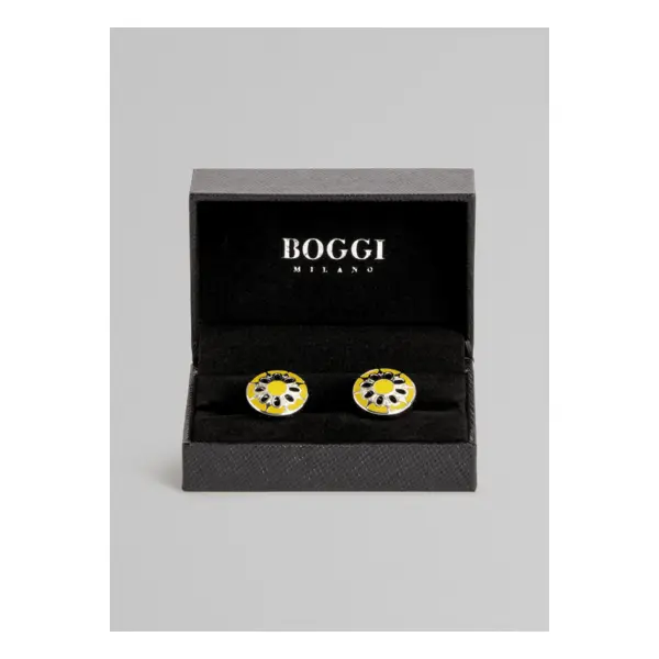 Boutons de manchette ronds avec fleur - Boggi milano