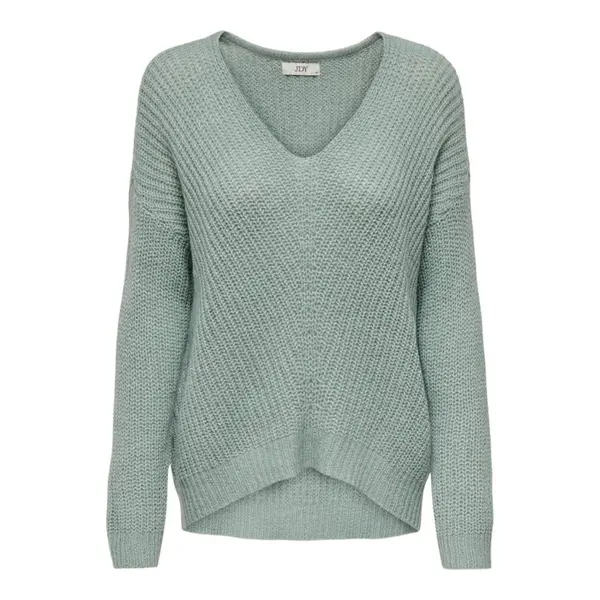 PULL VERT CLAIR EN MAILLE COL V FEMME XS - XL JDY