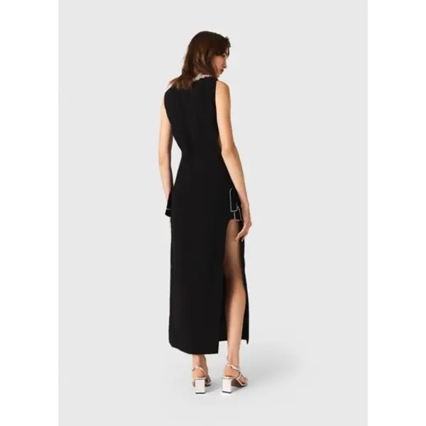 Robe longue avec col bijou - Maje
