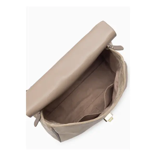Sac cabas épaule a rabat avec fermoir l suède grace - Lancaster
