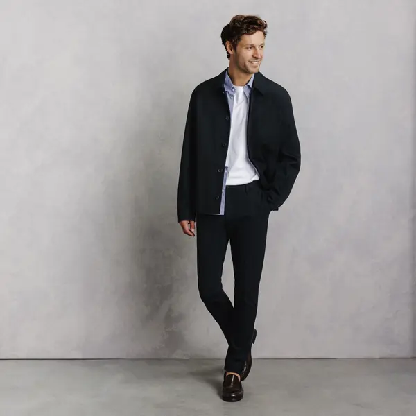 Pantalon chino slim en flanelle