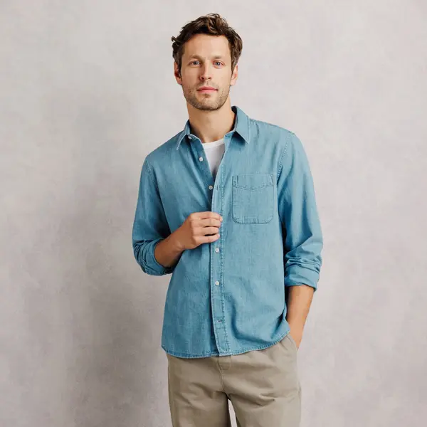 Chemise 100% coton chambray