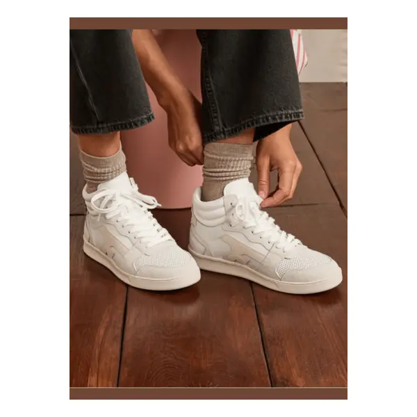 Baskets blanches & beiges - Faguo Outlet